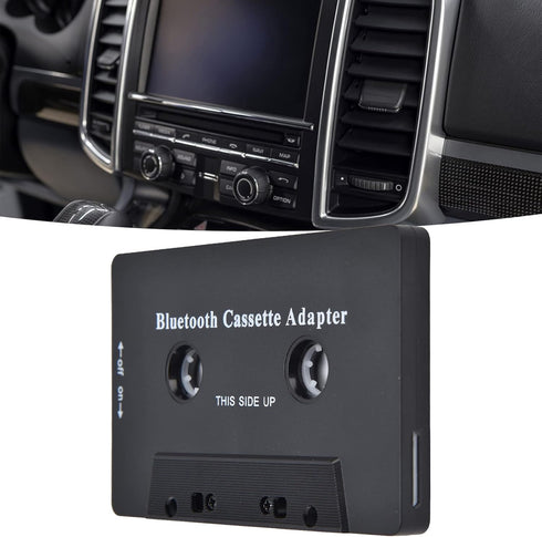 Qiilu Car Tape Player Adapter Cassette Tape Player Adapter Abs Wireless Car Cassette Player Adapter Car Bluetooth Cassette Reiver Converter with U...