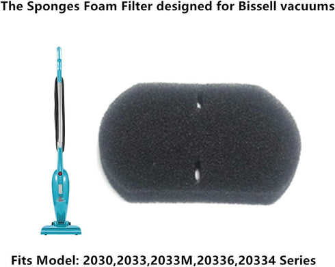 Vacuum Sponges Filter Replacement for Bissell 3-in-1 Stick Lightweight Bagless Cleaner, Fits Model 2030 2033 2033M 20336 20334?4-Pack?...