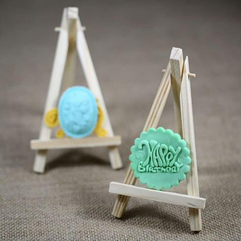 SK 12pcs Mini Wooden Easels Display Stand Photo Painting Display Portable Tripod Holder Stand- 6Inch (Wood)...