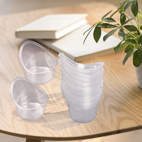 65 Pcs 5ml Disposable Eye Wash Cups Portable Plastic Measuring Cup Eye Flush Cleaning Cups...