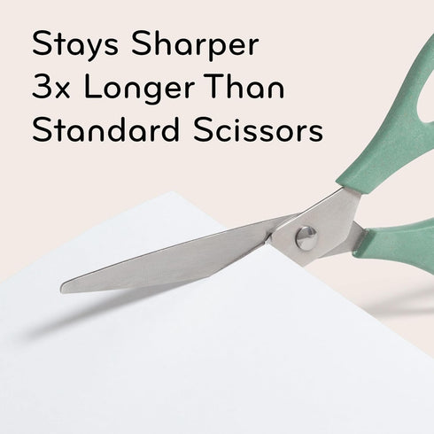 U Brands U-Eco 8“ Scissors, Set of 3, Assorted Brights, Patented Concave Blade Technology (6607U01-24)...