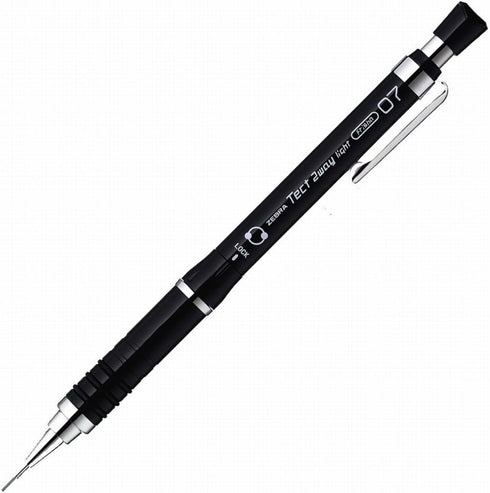 Zebra Mechanical Pencil, Tect 2 Way Light, 0.7mm, Black Body (MAB42-PBK)...
