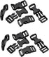 JGFinds Paracord Bracelet Clasps - 48 Pack, Upto 15mm Strap Medium, Black Plastic Paracord Bracelet Clips and Buckles, 29mm (1 3/4") x 16mm (7/8")...