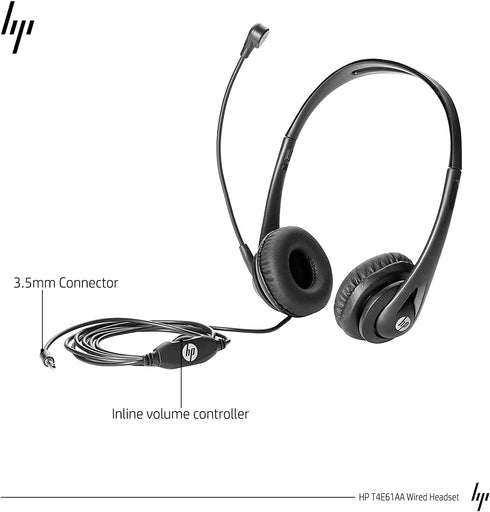 HP Wired Mic Headset w/Microphone for PC (3.5mm Stereo Connector)...