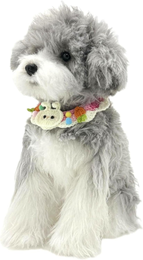 Cute Cat Costume,Handmade Knitted Dog Bandana,Dog Costume for Small Dogs,Easter Rabbit Dog Outfit,Dog Birthday Outfit for Holiday,Outgoing,Photo P...