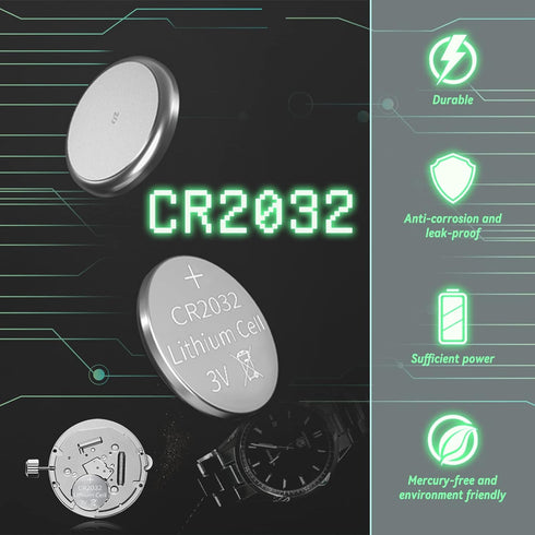 anmas rucci 100 Pieces CR2032 Lithium Battery Batteries 3V Coin Button Cell...