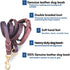 Leather Dog Leash, Strong Heavy Duty Genuine Leather Braided Dog Training Leash, Soft and Comfortable Leather Leash for Large Dogs, Medium Small D...