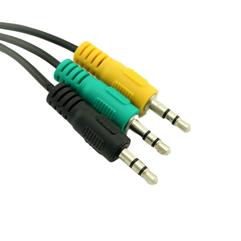 Replacement 3.5mm 1/8" TRS Stereo 3 to 3 Mini Jack Color Coded Audio Cable Compatible with Logitech 5.1 Channel Computer Speakers z-5500, z-5450, ...