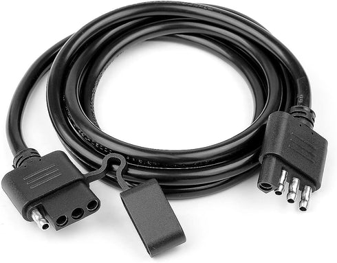 Trailer Wire Extension Plug, 4 Pin Trailer Wiring Harness Extender with Dust Cover Plug & Play Connectorn, 5ft, for Trailer Boat Car RV Truck...