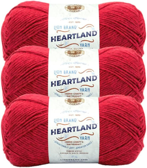 Part 2 | 3 Pack Heartland Solid Yarn (Redwood)...