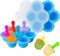 Webake Baby Food Freezer Trays with Lid, Silicone Ice Cube Popsicle Molds with 7 Ice Pop Sticks, Egg Bites Molds Set of 2 for Instant Pot Accessor...