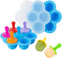 Webake Baby Food Freezer Trays with Lid, Silicone Ice Cube Popsicle Molds with 7 Ice Pop Sticks, Egg Bites Molds Set of 2 for Instant Pot Accessor...