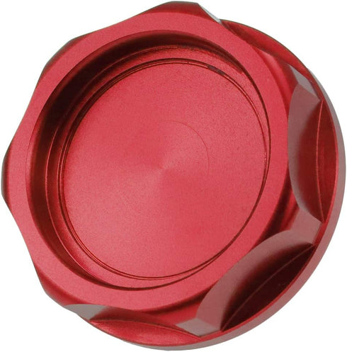 Red Plating Layer Aluminum Alloy Engine Oil Filter Cap, Auto Car Oil Filter Plug Cover Non-OEM Replacement Compatible with Honda FIT EK EG Civic S...