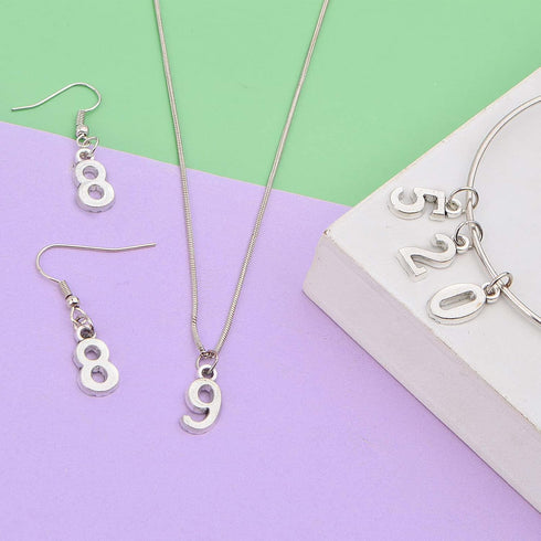 100pcs Antique Silver Arabic Numerals 0-9 Charms Digital Figures Number Pendant Charms Craft Supplies for DIY Necklace Bracelet Jewelry Making Acc...