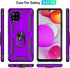 for Samsung Galaxy A42 5G Case with HD Screen Protectors, Military-Grade Metal Ring Holder Kickstand 15ft Drop Tested Shockproof Cover Case for Sa...
