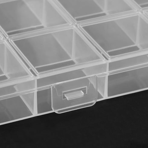 PATIKIL 28 Grids Jewelry Organizer Box, 3 Pack 21mm Clear Plastic Jewelry Boxes Storage Container for Beads Crafts DIY Earrings Pendants Rings, St...