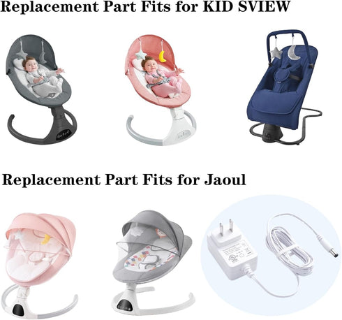 5V Power Cord Compatible with Munchkin,Kmaier,Jaoul,Larex,Babybond,Bellababy,Kidsview,Ezebaby,Napei,Gopanda,Ixdregan Swing,6.7FT Infant Charger Co...