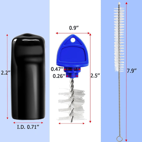 Draft Beer Tap Plugs Brush Beer Faucet Cap, 12PCS Keg Tap Plug + 6PCS Beer Tap Cover + 2PCS Long Cleaning Brush, Beer Faucet Brush Plugs Beer Fauc...