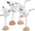 UKCOCO 4pcs Miniature Crane Statue Mini Ceramic Bird Figurine Fairy Garden Sculpture for Plant Pots Bonsai Micro Landscape Decoration...