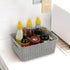 6-Pack Plastic Storage Organizer Basket, 10.04"L x 7.48"W x 3.95"H, Slightly Gray...