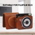 Camera Bag, PU Leather Protective Case Bag with Shoulder Strap for Fujifilm Instax SQ6 Camera(Brown)...