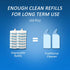 Disposable Toilet Brush and Holder Set with 16 Refills, Toilet Bowl Brush Cleaner Long Handle Wand, Compact Bathroom Toilet Scrubber Cleaning Supp...
