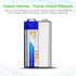 EBL 9V Rechargeable Batteries NiMH Everyday 280mAh 9V Battery for Smoke Alarm Detector, 4-Packs...