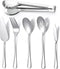 Serving Utensils, Set of 6 Large Serving Spoons Forks Tongs Butter Knife and Pie Server, Thickened Stainless Steel Buffet Catering Flatware Servin...