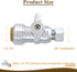 1/2" x 3/8" OD Compression Straight Stop Valve for PEX, Copper, CPVC Pipe and Water Line, Push to Connect Brass Plumbing Fitting, Quarter-Turn Shu...