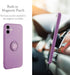 UEEBAI Case for iPhone 11 (6.1 inch), Slim Liquid Silicone Phone Case with 360 Rotatable Ring Holder Kickstand Fashion Hand Strap with Magnetic Ca...