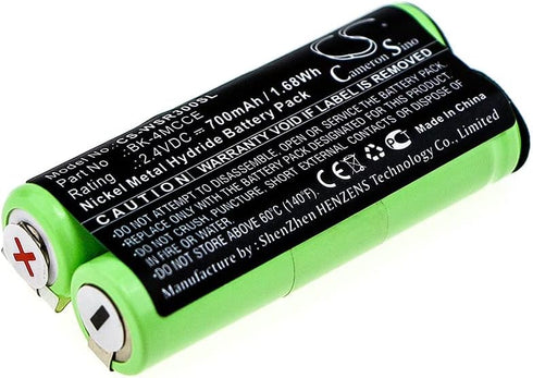 Battery for Waterpik 900 Sonic Toothbrush, Sensonic Plus SR-3000, Sensonic Plus SR-3000E, BK-4MCCE,...