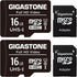 Gigastone 16GB 2-Pack Micro SD Card, FHD Video, Surveillance Security Cam Action Camera Drone, 85MB/s Micro SDHC UHS-I U1 Class 10...