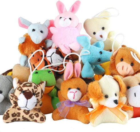 12 Pack Small Stuffed Animals for Kids Mini Plushies, Plush Keychain Christmas Birthday Gifts Bulk Toys Party Favors Goodie Bag Stuffers Classroom...