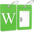 Shacke Luggage Tag Initial – Fully Bendable Tag w/Stainless Steel Loop (Letter W)...
