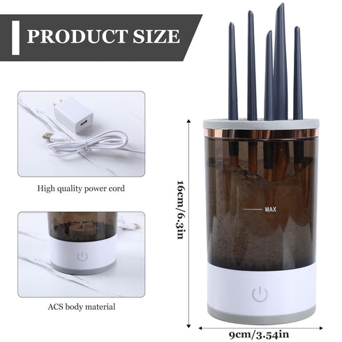 Cosmetic Brush Cleaner, Brushly Pro Makeup Brush Cleaner, Electric Makeup Brush Cleaner, Automatic Spinning Makeup Brush Cleaner For For All Size ...