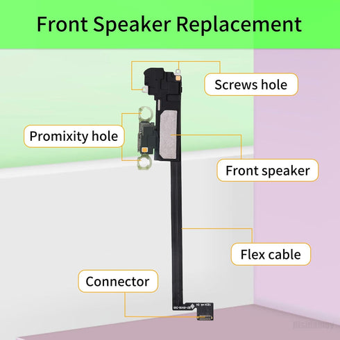 Earpiece Speaker Replacement for iPhone Xs MAX Repair XSMAX Earspeaker Front Ear Piece with Ambient Light Sensor Fix Proximity Sensor Flex Cable A...
