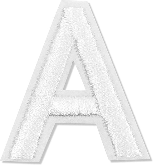 82 Piece Embroidered Iron on Letter Patches and Numbers for Clothing, Backpacks, Sew On Appliques, Arts and Crafts (White, 1 in)...