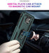 Moto Z4 Case - Military Grade Shock-Absorption Bumper Cover with Anti-Scratch Protection, Ring Car Mount Kickstand - Teal...