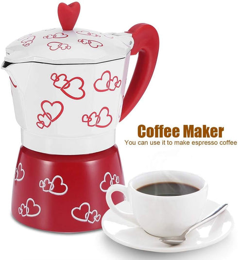 Fdit Coffee Maker, Aluminum Alloy Mocha Coffee Pot Stove Coffee Maker Percolator Cafetiere Tools For Home Office(S)...