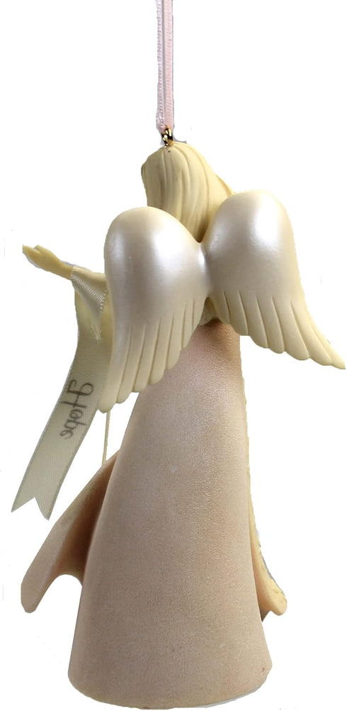 Enesco Foundations Breast Cancer Hope Strength and Dignity Angel Hanging Ornament, 4.5 inch, Multicolor...