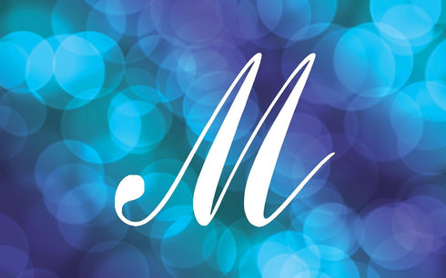 Reusable Large Script Cursive Letter "M" Stencil 11" x 8.5" - Custom, Elegant Design for Personalized Crafts...
