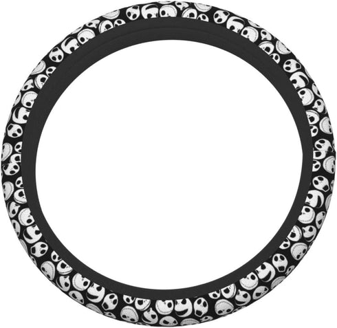 Jack Skellington Elastic Steering Wheel Cover, Made of Top Grade Neoprene, Durable, Anti Slip and Anti Abrasion...