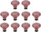 Geesatis 10 Pcs Ceramic Knobs Dresser Cabinet Handle Pull Furniture Decorative Knobs Tool with Mounting Screws, Light Red, 1.4 inch Diameter...