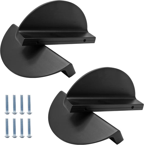 4 Packs 2-1/2 Inch Hole Center Drawer Pulls, Half Moon Cabinet Pulls, Black Cabinet Handles, 3.8 Inch / 95mm Overall Length Dresser Handles Hardwa...