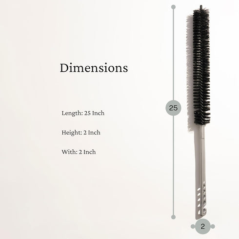 25 Inch (64cm) Flexible Lint Remover Cleaning Coil Brush for Dryers, Radiators, Refrigerators, Baseboards, and Other Special tasks. Coil Grill Bru...