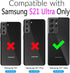 Compatible with Samsung Galaxy S21 Ultra 5G Wallet Case Crossbody Strap Leather Zipper Credit Card Holder Clasp Stand Cell Accessories Phone Cover...