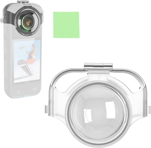 Lens Cap for Insta360 X3 Camera, Transparent PC Lens Guard Protector Splash-Proof Dust-Proof Scratch-Proof Quick-Release...