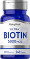 Piping Rock Biotin 5000mcg | 240 Tablets | Beauty Vitamin Supplement | Vegetarian, Non-GMO, Gluten Free...