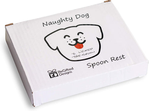 Naughty Dog Spoon Rest, Ceramic Dish, Cute Novelty Gift for Dog Lovers...