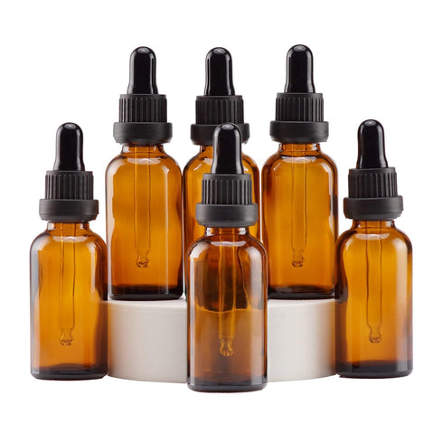 YIZHAO Amber Glass Dropper Bottle 1oz, Tincture Bottles with Glass Dropper, for Essential Oils, Aromatherapy, Cosmetic, Laboratory, Pharmacy, Liqu...